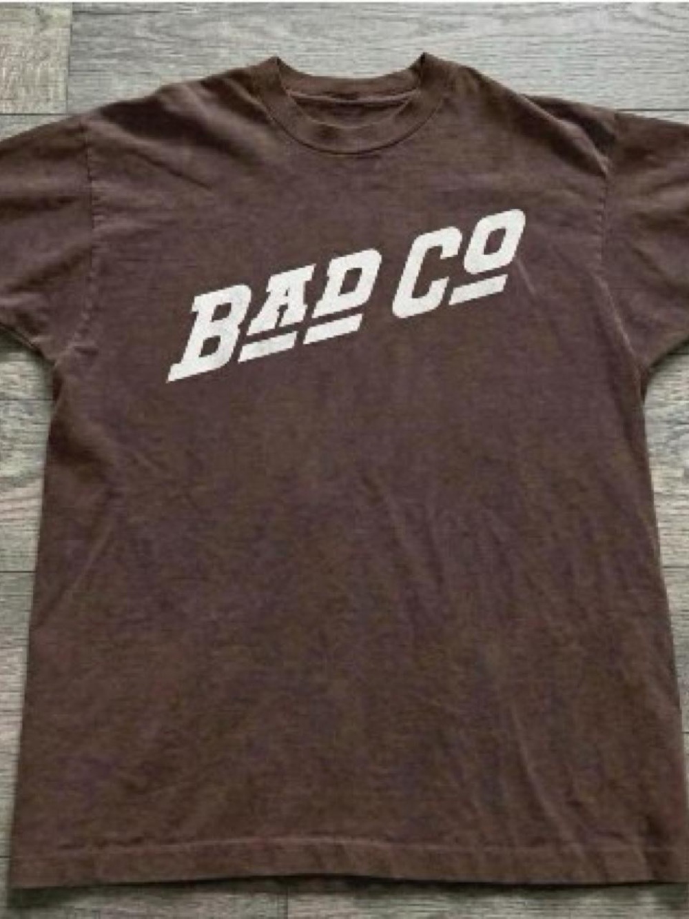 Gildan Brown Tee with White BAD CO Logo - Short Sleeve Shirt